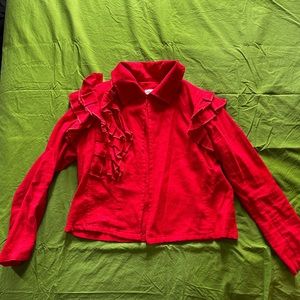 Margo Baridon Red Bolero 100% Linen